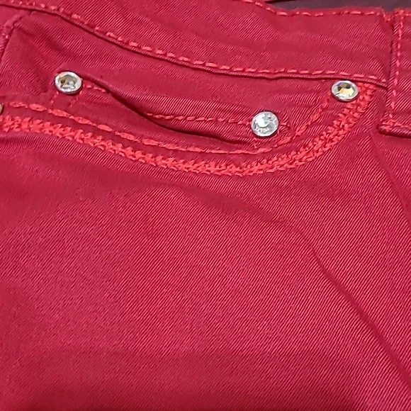 DAYTRIP ARIES RED RHINESTONES SKINNY JEAN - Picture 7 of 15